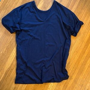 Ruby Ribbon Navy Reversible Short Sleeve Suede Tunic Dress